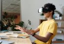 man in yellow crew neck t shirt using vr headset